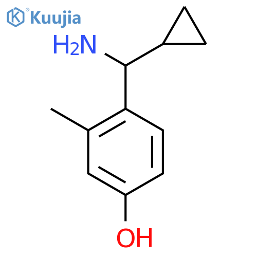 4-amino(cyclopropyl)methyl-3-methylphenol structure