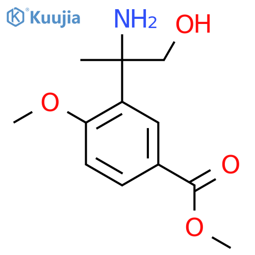 methyl 3-(2-amino-1-hydroxypropan-2-yl)-4-methoxybenzoate structure