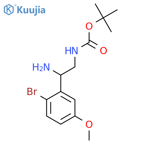 tert-butyl N-2-amino-2-(2-bromo-5-methoxyphenyl)ethylcarbamate structure