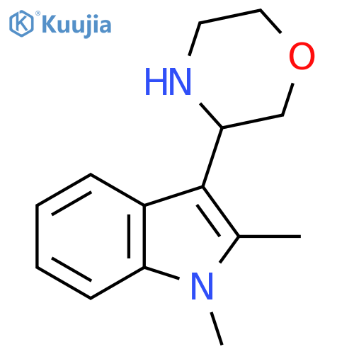 1,2-dimethyl-3-(morpholin-3-yl)-1H-indole structure