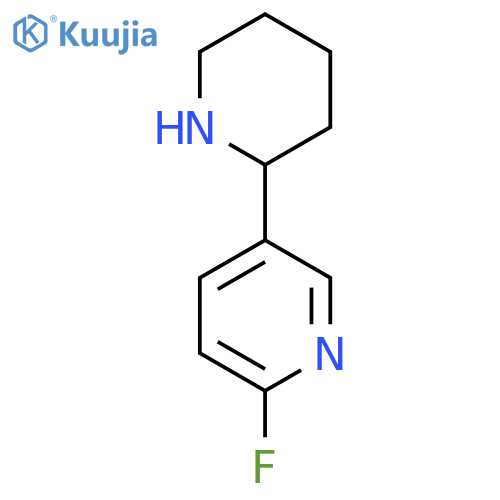 2-fluoro-5-(piperidin-2-yl)pyridine structure