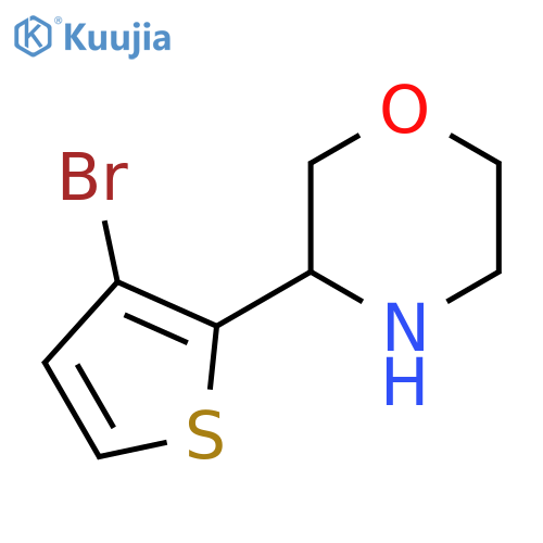 3-(3-bromothiophen-2-yl)morpholine structure