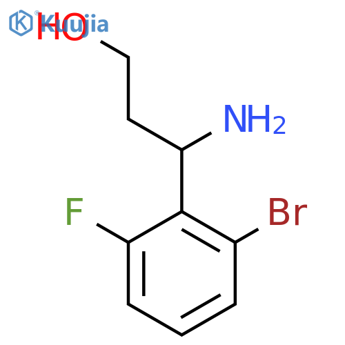 3-AMINO-3-(2-BROMO-6-FLUOROPHENYL)PROPAN-1-OL structure