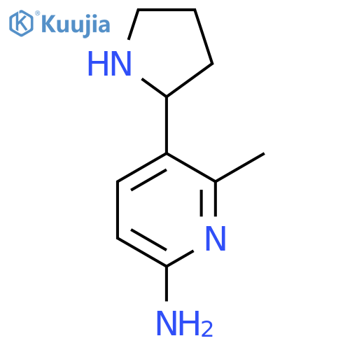 6-Methyl-5-pyrrolidin-2-yl-pyridin-2-ylamine structure