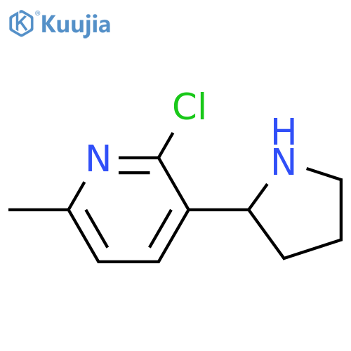 2-chloro-6-methyl-3-(pyrrolidin-2-yl)pyridine structure