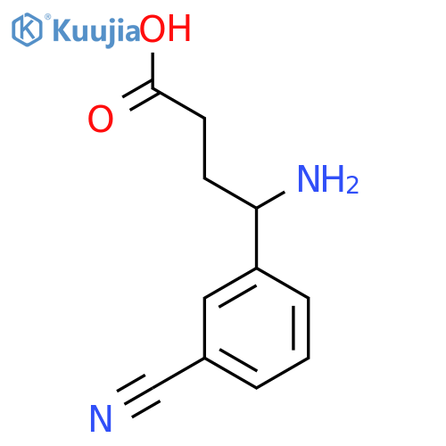 4-amino-4-(3-cyanophenyl)butanoic acid structure