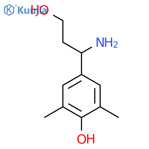 4-(1-amino-3-hydroxypropyl)-2,6-dimethylphenol structure