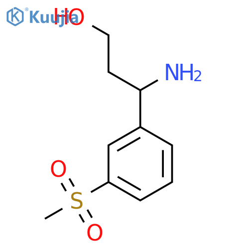 3-amino-3-(3-methanesulfonylphenyl)propan-1-ol structure