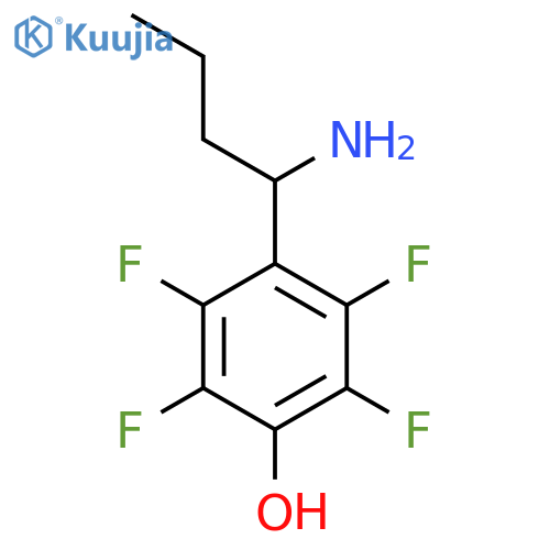 4-(1-aminobutyl)-2,3,5,6-tetrafluorophenol structure