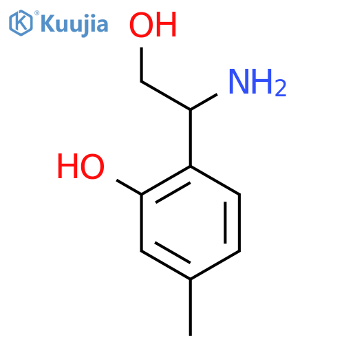 2-(1-AMINO-2-HYDROXYETHYL)-5-METHYLPHENOL structure