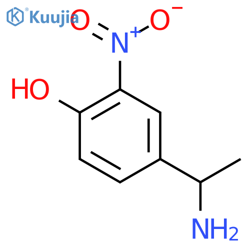 4-(1-aminoethyl)-2-nitrophenol structure