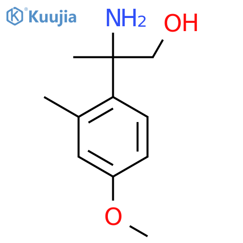 2-amino-2-(4-methoxy-2-methylphenyl)propan-1-ol structure