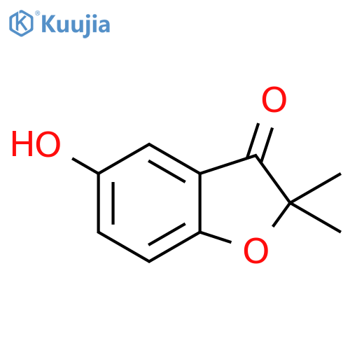 5-hydroxy-2,2-dimethyl-2,3-dihydro-1-benzofuran-3-one structure