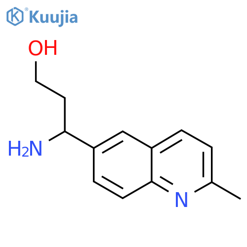 3-amino-3-(2-methylquinolin-6-yl)propan-1-ol structure
