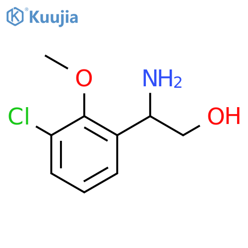 2-amino-2-(3-chloro-2-methoxyphenyl)ethan-1-ol structure