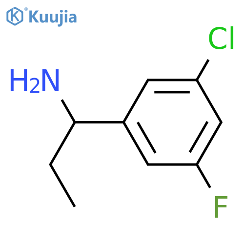 1-(3-CHLORO-5-FLUOROPHENYL)PROPAN-1-AMINE structure