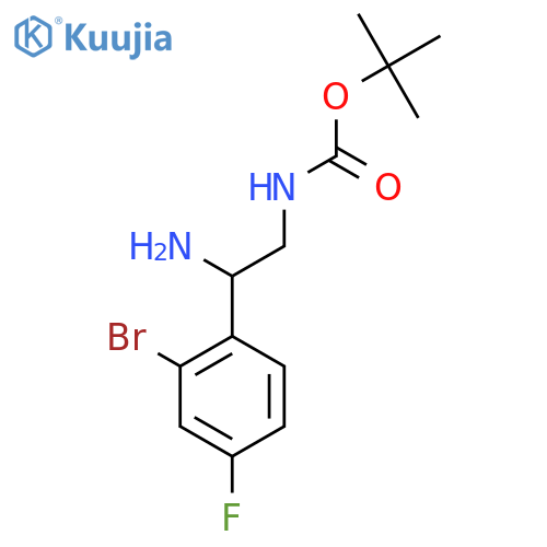 tert-butyl N-2-amino-2-(2-bromo-4-fluorophenyl)ethylcarbamate structure