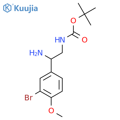 tert-butyl N-2-amino-2-(3-bromo-4-methoxyphenyl)ethylcarbamate structure