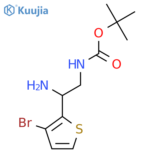 tert-butyl N-2-amino-2-(3-bromothiophen-2-yl)ethylcarbamate structure