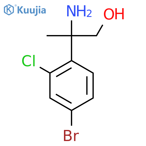 2-amino-2-(4-bromo-2-chlorophenyl)propan-1-ol structure