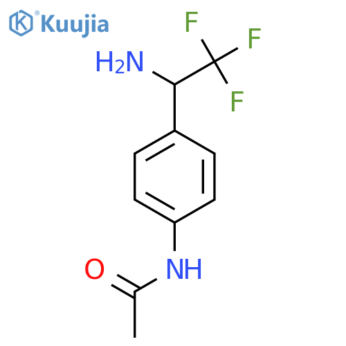 N-4-(1-amino-2,2,2-trifluoroethyl)phenylacetamide structure