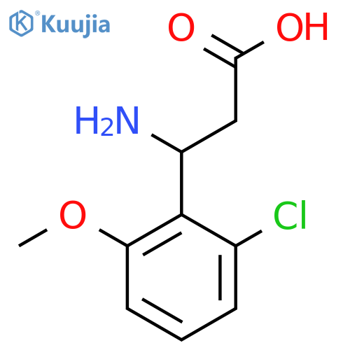 3-AMINO-3-(2-CHLORO-6-METHOXYPHENYL)PROPANOIC ACID structure