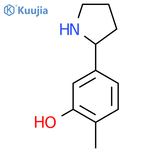 2-METHYL-5-(PYRROLIDIN-2-YL)PHENOL structure