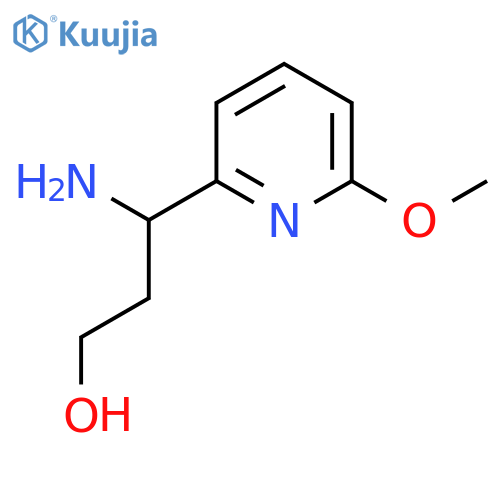 3-Amino-3-(6-methoxypyridin-2-yl)propan-1-ol structure