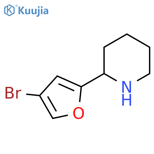 2-(4-bromofuran-2-yl)piperidine structure