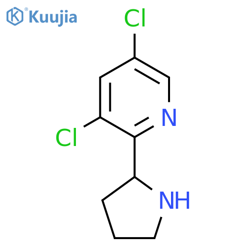 3,5-DICHLORO-2-(PYRROLIDIN-2-YL)PYRIDINE structure