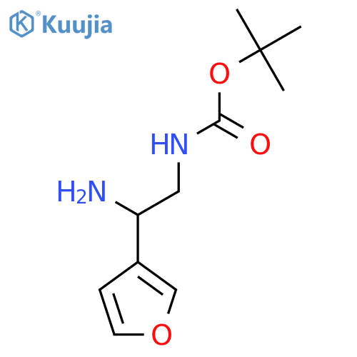 tert-butyl N-2-amino-2-(furan-3-yl)ethylcarbamate structure