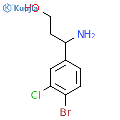 3-AMINO-3-(4-BROMO-3-CHLOROPHENYL)PROPAN-1-OL structure