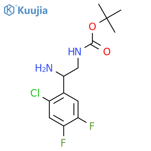 tert-butyl N-2-amino-2-(2-chloro-4,5-difluorophenyl)ethylcarbamate structure