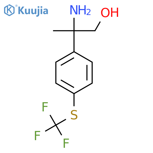 2-Amino-2-{4-[(trifluoromethyl)sulfanyl]phenyl}propan-1-ol structure