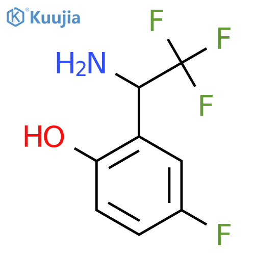 2-(1-amino-2,2,2-trifluoroethyl)-4-fluorophenol structure