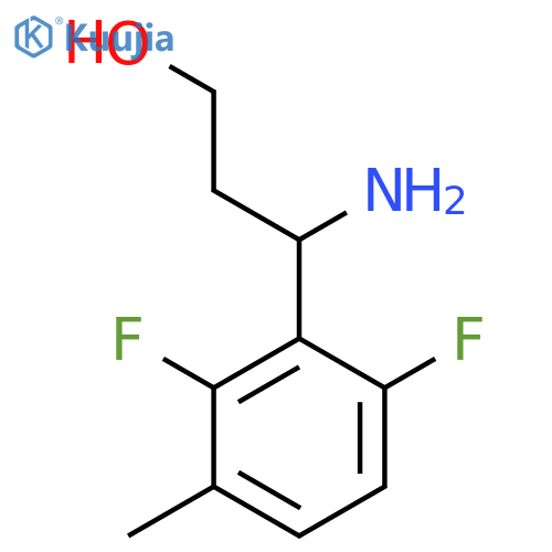 3-amino-3-(2,6-difluoro-3-methylphenyl)propan-1-ol structure