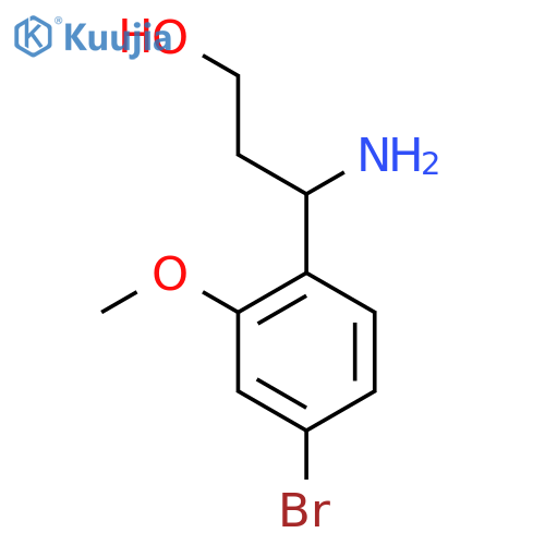3-amino-3-(4-bromo-2-methoxyphenyl)propan-1-ol structure