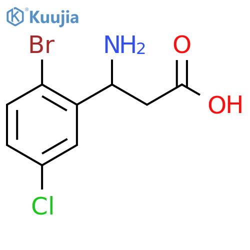 3-amino-3-(2-bromo-5-chlorophenyl)propanoic acid structure
