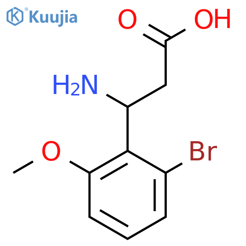 3-Amino-3-(2-bromo-6-methoxyphenyl)propanoic acid structure