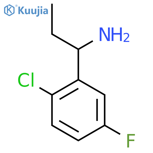 1-(2-CHLORO-5-FLUOROPHENYL)PROPAN-1-AMINE structure