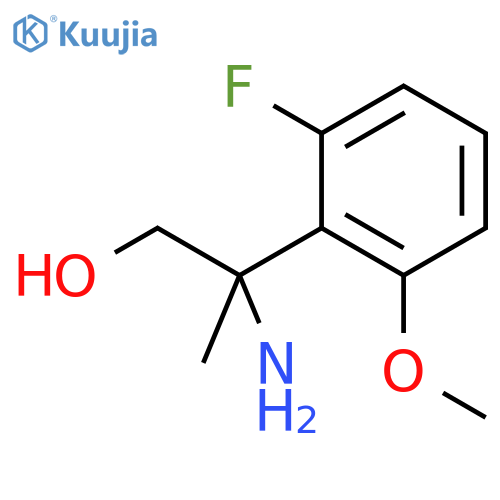 2-amino-2-(2-fluoro-6-methoxyphenyl)propan-1-ol structure