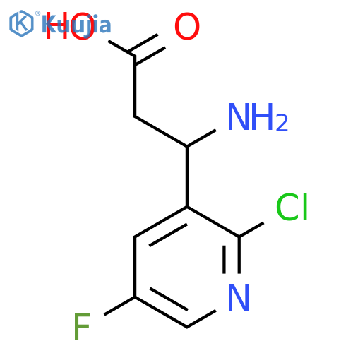 3-amino-3-(2-chloro-5-fluoropyridin-3-yl)propanoic acid structure
