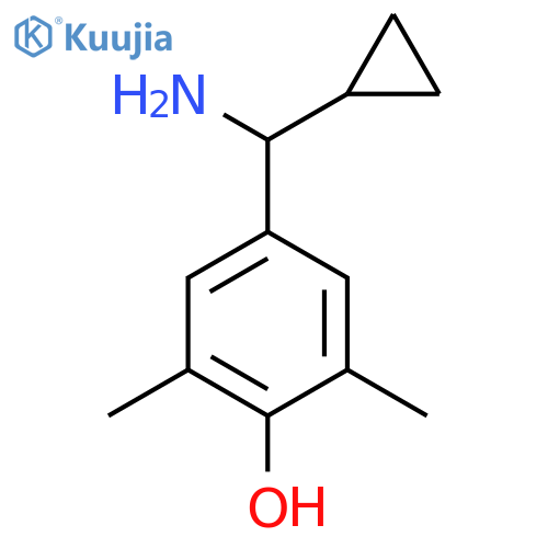 4-amino(cyclopropyl)methyl-2,6-dimethylphenol structure
