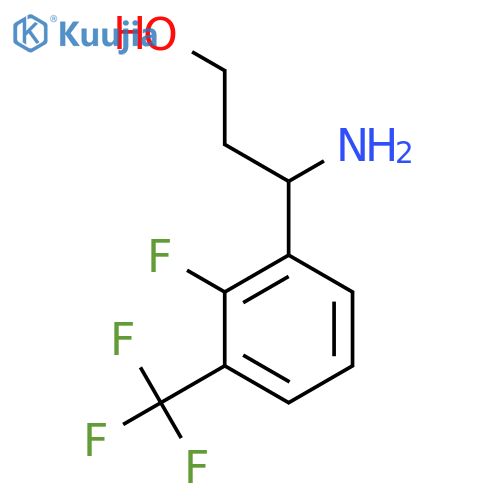 3-amino-3-2-fluoro-3-(trifluoromethyl)phenylpropan-1-ol structure