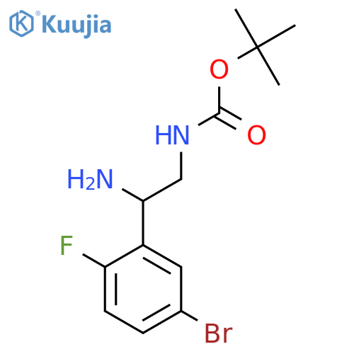 tert-butyl N-2-amino-2-(5-bromo-2-fluorophenyl)ethylcarbamate structure