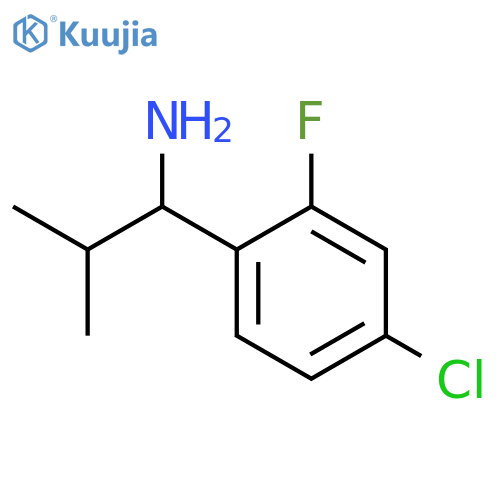 1-(4-chloro-2-fluorophenyl)-2-methylpropan-1-amine structure