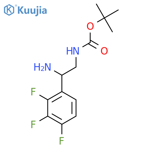 tert-butyl N-2-amino-2-(2,3,4-trifluorophenyl)ethylcarbamate structure