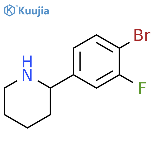 2-(4-bromo-3-fluorophenyl)piperidine structure