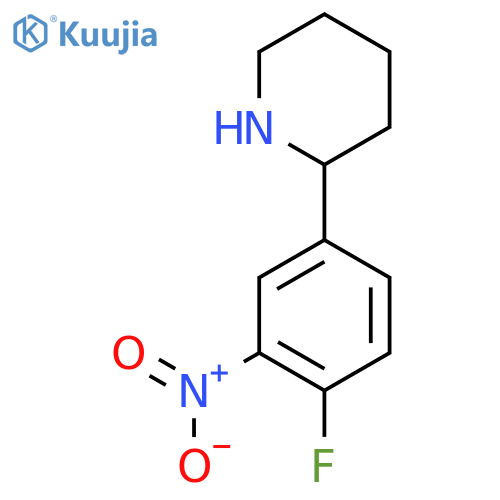 2-(4-fluoro-3-nitrophenyl)piperidine structure