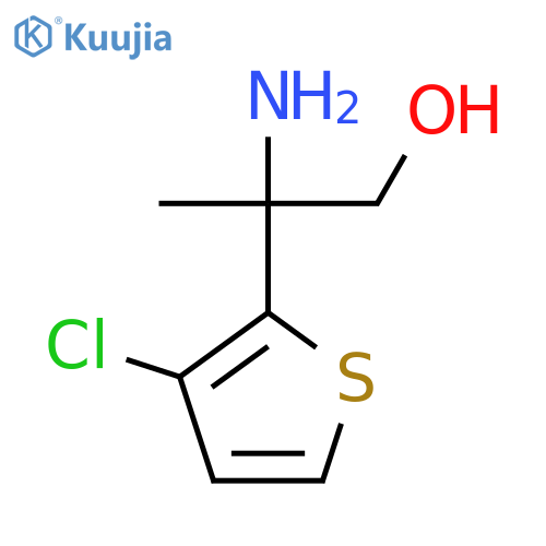2-amino-2-(3-chlorothiophen-2-yl)propan-1-ol structure